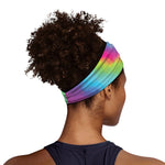 Rainbow Spiral Tie Dye Print Sports Headband