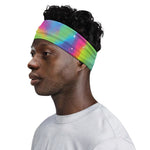 Rainbow Spiral Tie Dye Print Sports Headband