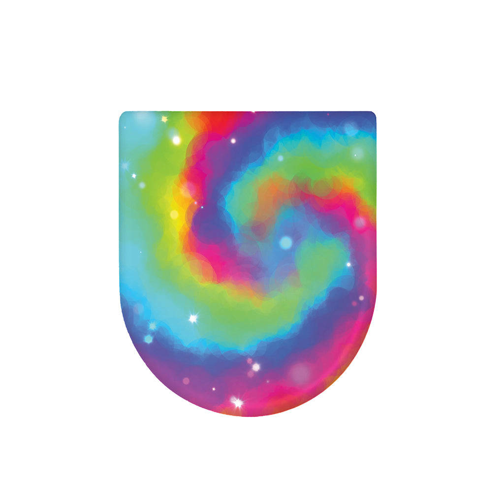 Rainbow Spiral Tie Dye Print Toilet Lid Cover