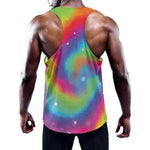 Rainbow Spiral Tie Dye Print Training Tank Top