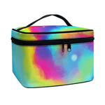 Rainbow Spiral Tie Dye Print Travel Makeup Bag