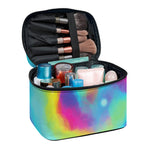 Rainbow Spiral Tie Dye Print Travel Makeup Bag