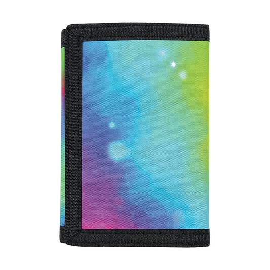 Rainbow Spiral Tie Dye Print Trifold Wallet
