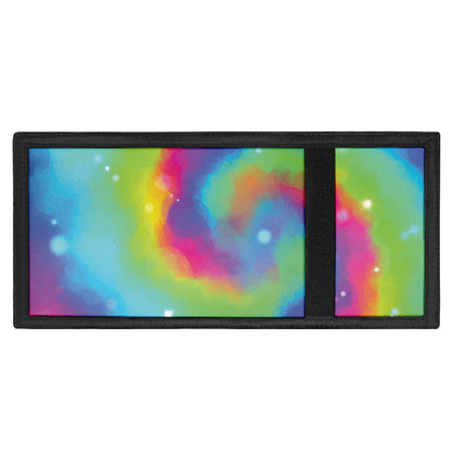 Rainbow Spiral Tie Dye Print Trifold Wallet