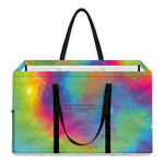 Rainbow Spiral Tie Dye Print Utility Tote Bag