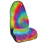Rainbow Spiral Tie Dye Print Waterproof Car Seat Cover