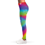 Rainbow Spiral Tie Dye Print Women's Leggings