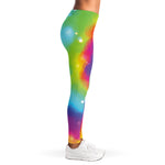 Rainbow Spiral Tie Dye Print Women's Leggings