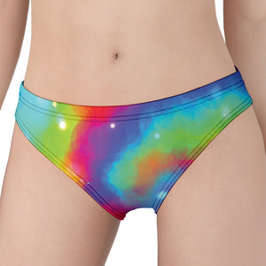 Rainbow Spiral Tie Dye Print Women's Panties