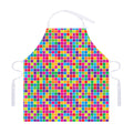 Rainbow Squares Pattern Print Adjustable Apron