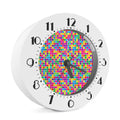 Rainbow Squares Pattern Print Alarm Clock