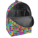 Rainbow Squares Pattern Print Backpack