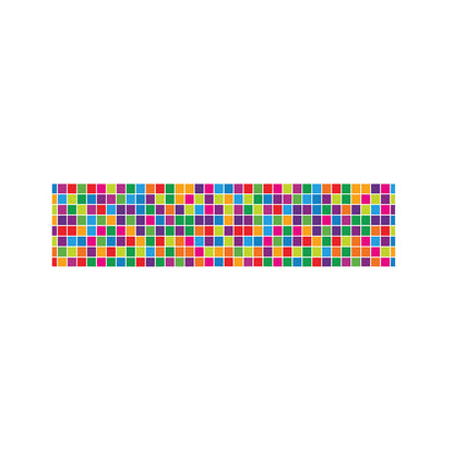 Rainbow Squares Pattern Print Bed Runner