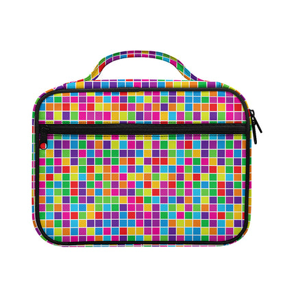 Rainbow Squares Pattern Print Briefcase Bible Bag