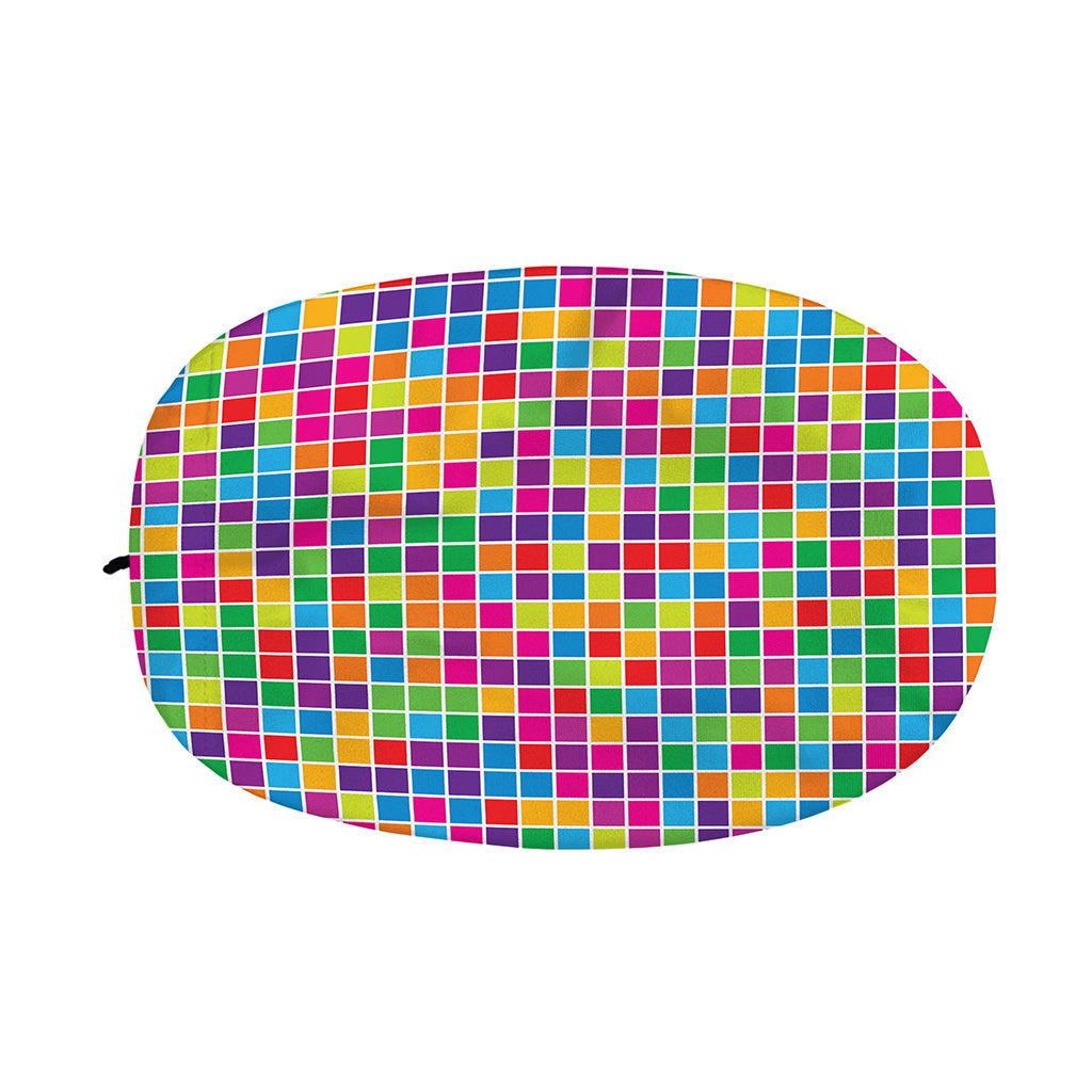 Rainbow Squares Pattern Print Car Side Mirror Covers