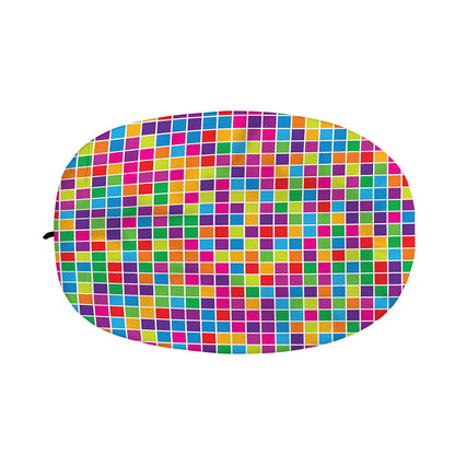 Rainbow Squares Pattern Print Car Side Mirror Covers