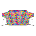 Rainbow Squares Pattern Print Car Windshield Snow Cover