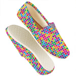 Rainbow Squares Pattern Print Casual Shoes