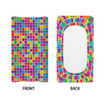 Rainbow Squares Pattern Print Changing Pad Cover