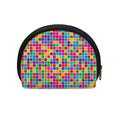 Rainbow Squares Pattern Print Coin Purse