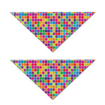 Rainbow Squares Pattern Print Dog Bandana