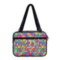 Rainbow Squares Pattern Print Double Strap Bible Bag