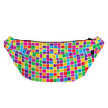 Rainbow Squares Pattern Print Fanny Pack