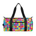 Rainbow Squares Pattern Print Gym Bag