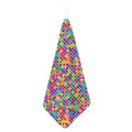 Rainbow Squares Pattern Print Hand Towel