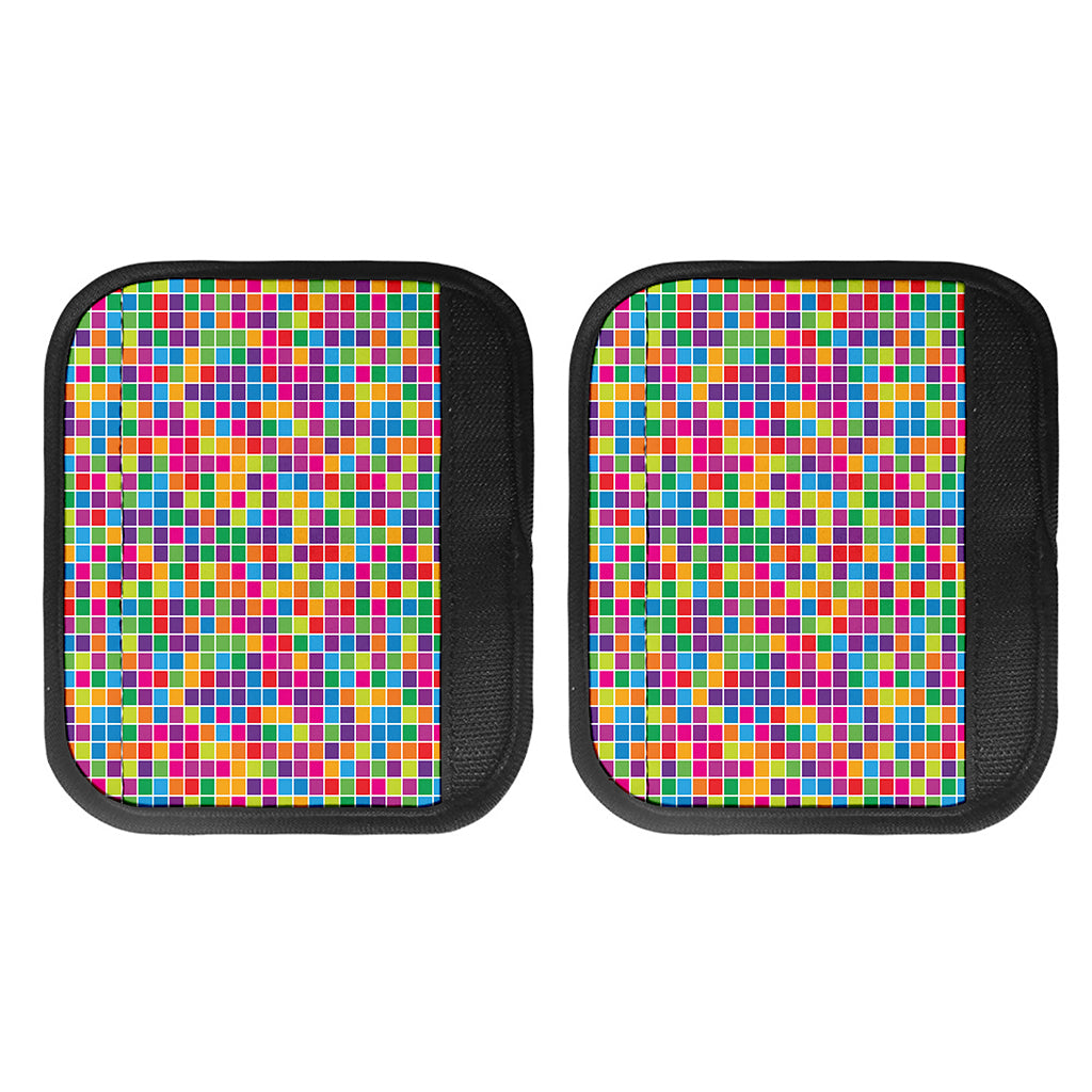 Rainbow Squares Pattern Print Handle Covers