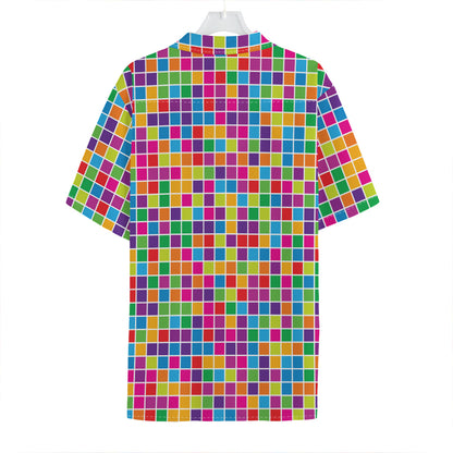 Rainbow Squares Pattern Print Hawaiian Shirt