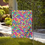 Rainbow Squares Pattern Print House Flag
