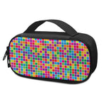 Rainbow Squares Pattern Print Insulin Cooler Travel Case