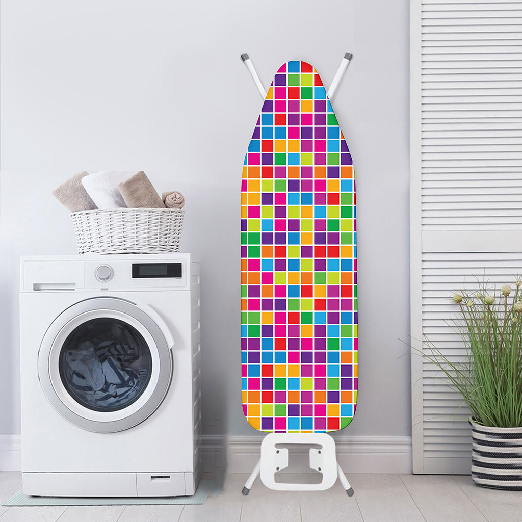 Rainbow Squares Pattern Print Ironing Board Cover