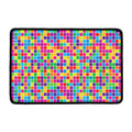 Rainbow Squares Pattern Print Kitchen Mat