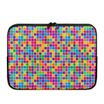 Rainbow Squares Pattern Print Laptop Sleeve