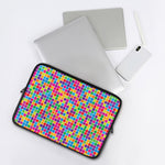 Rainbow Squares Pattern Print Laptop Sleeve
