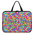 Rainbow Squares Pattern Print Laptop Sleeve With Handle