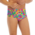 Rainbow Squares Pattern Print Men's Briefs