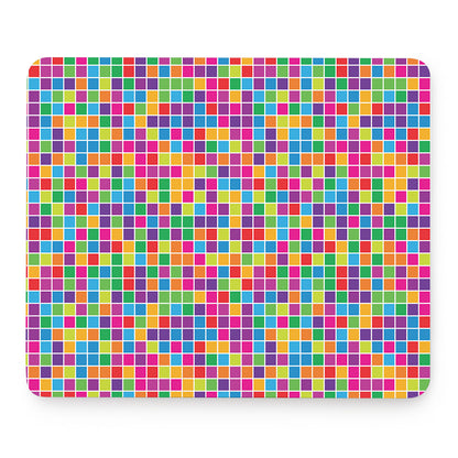 Rainbow Squares Pattern Print Mouse Pad