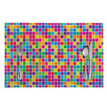 Rainbow Squares Pattern Print Placemat