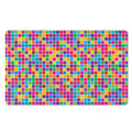 Rainbow Squares Pattern Print Polyester Doormat