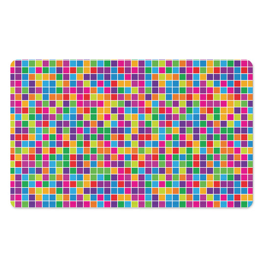 Rainbow Squares Pattern Print Polyester Doormat