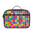 Rainbow Squares Pattern Print Portable Lunch Bag