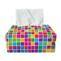 Rainbow Squares Pattern Print Rectangle Tissue Box Cover