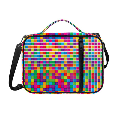 Rainbow Squares Pattern Print Shoulder Strap Bible Bag