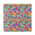 Rainbow Squares Pattern Print Silk Bandana