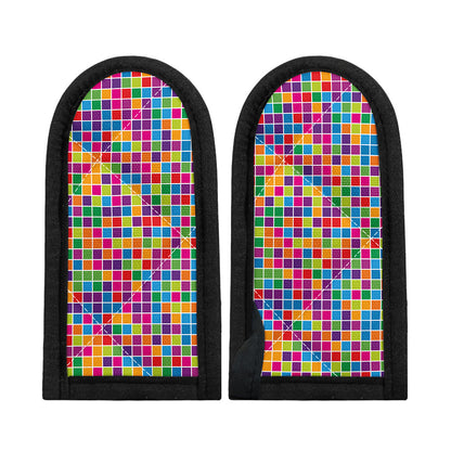 Rainbow Squares Pattern Print Skillet Handle Cover