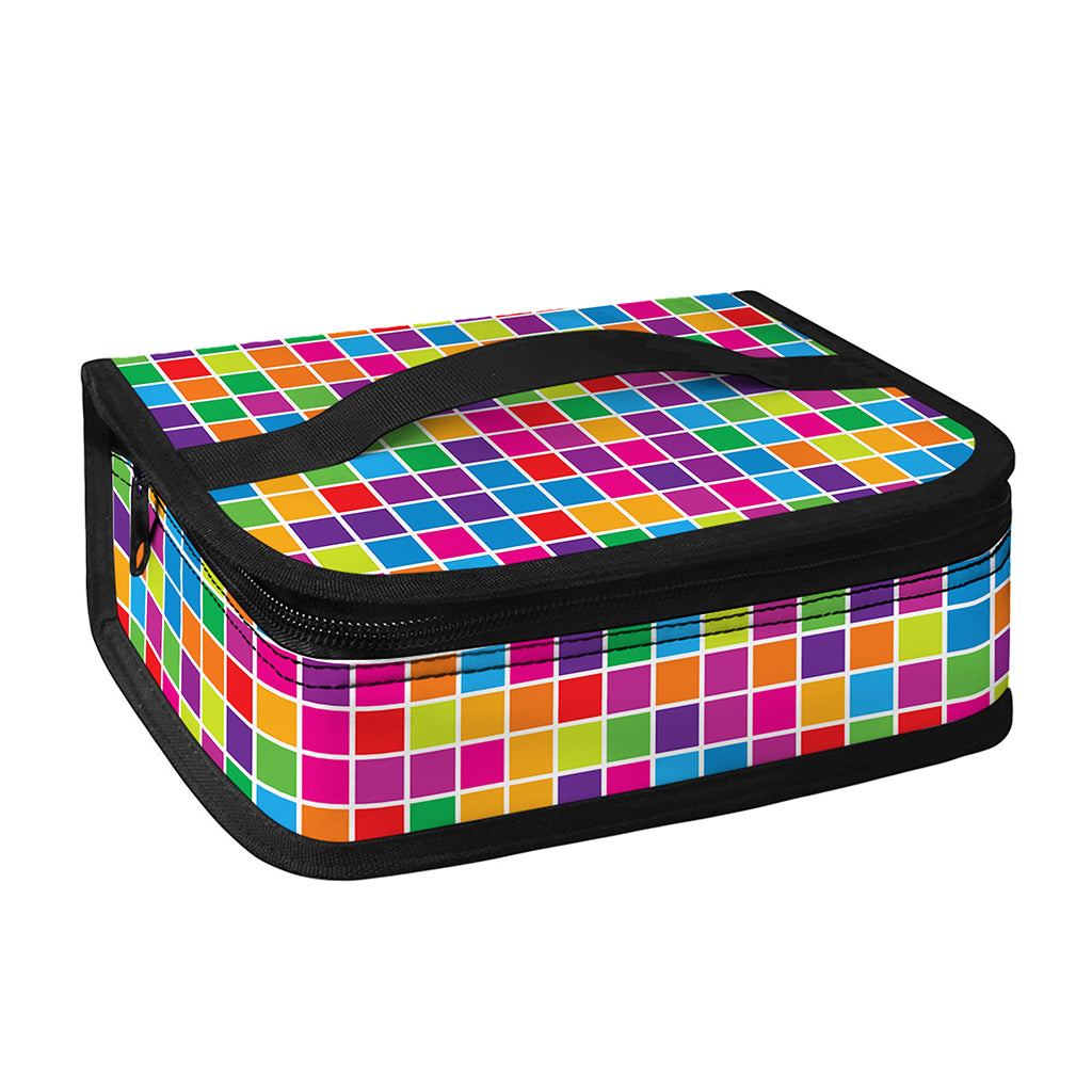 Rainbow Squares Pattern Print Small Lunch Bag