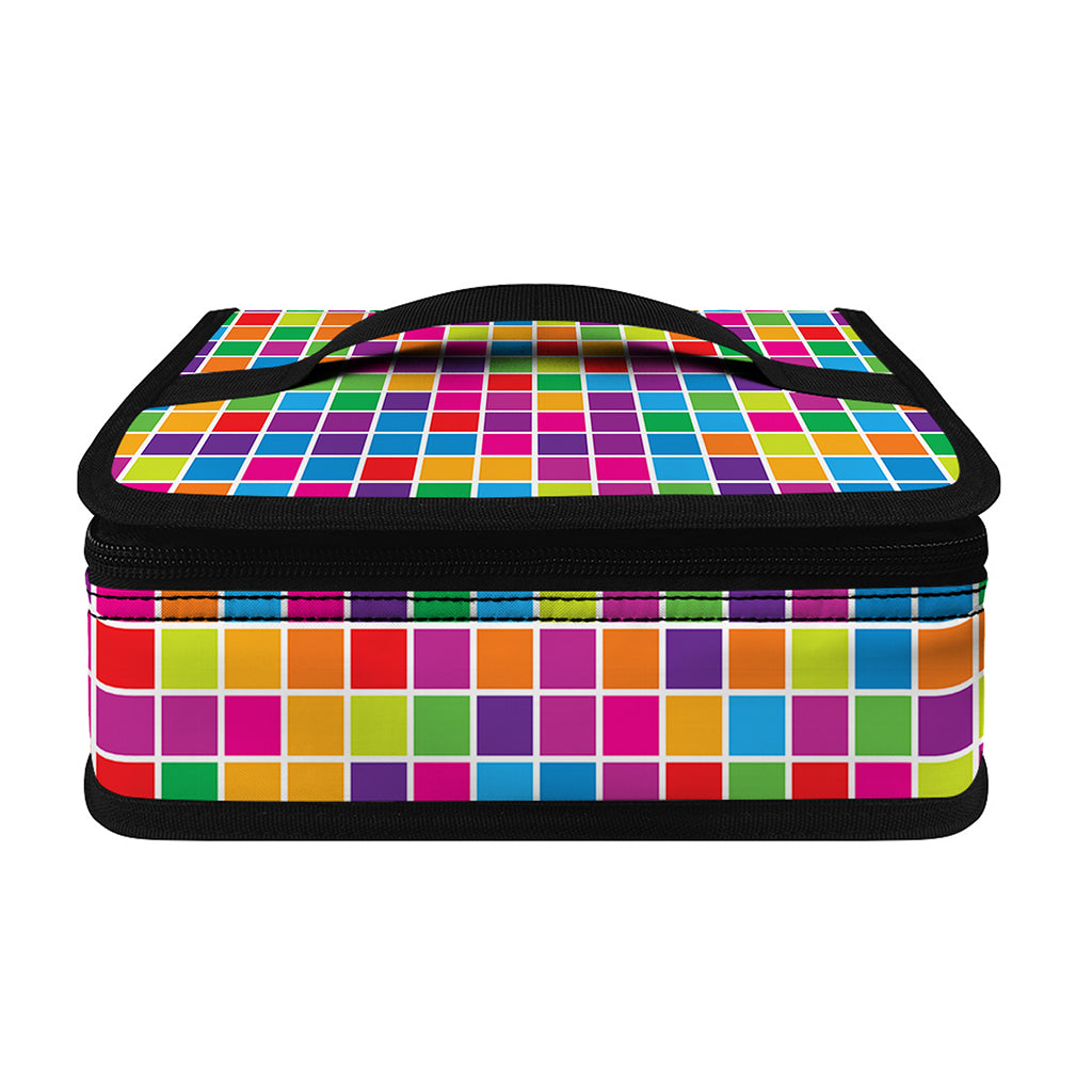 Rainbow Squares Pattern Print Small Lunch Bag